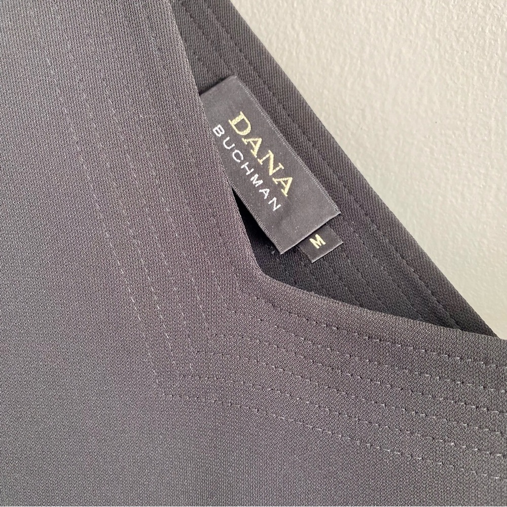 Dana Buchman Cap Sleeve Black Top Size Medium - Picture 2 of 5